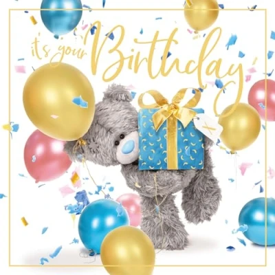 Afbeelding van Me to You 3D kaart &quot;Bear It&#039;s Your Birthday&quot;, uniseks, formaat 15,2 x cm, ALV93047