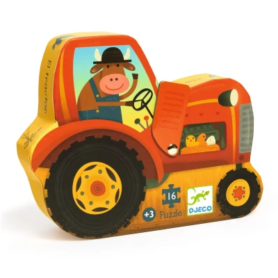 Afbeelding van Djeco puzzel tractor 16st