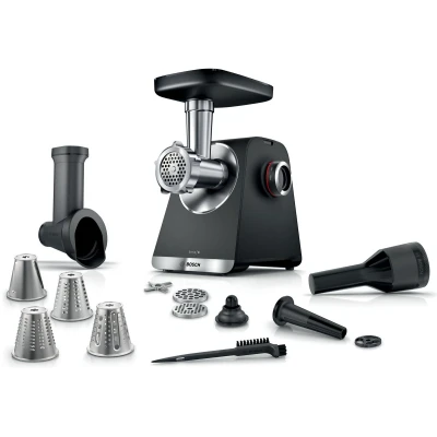 Afbeelding van BOSCH MFWS640B Serie 6 Vleesmolen Zwart 500 Watt vermogen Terugloop functie