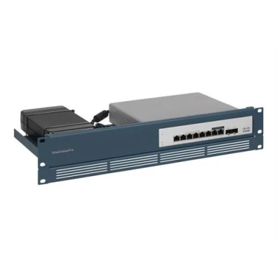 Image de Rackmount.IT RM CI T18 Le kit de montage du dispositif réseau montable sur rack bleu métallique 1.3U 19&quot;