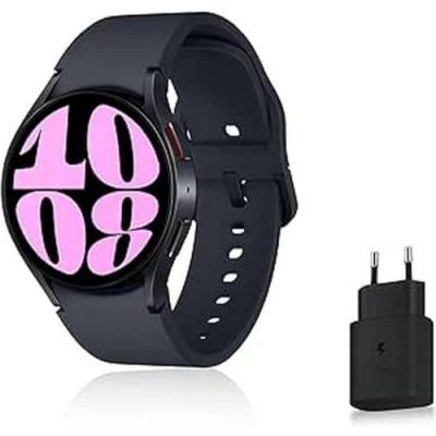 Afbeelding van Samsung Galaxy Watch 6 Smartwatch met oplader, gezondheidsbewaking, sporttracking, Bluetooth, 44 mm, zwart, exclusief voor Amazon versie FR