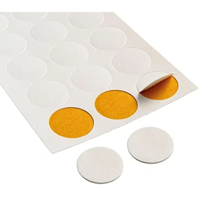 Afbeelding van IPEA Schroefdoppen, zelfklevend, 20 mm, pvc, wit, 120 stuks, Made in Italy, zelfklevende gat en schroefdoppen voor meubels, kasten, muren, schroefafdekking gaten, schroeven wit