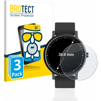 Afbeelding van BROTECT Screenprotector voor Horloges (Rond, ø: 30 mm) Folie Beschermfolie Beschermglas matte (3 Stuks)