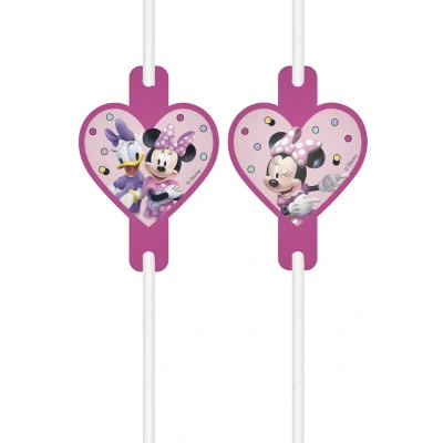 Afbeelding van Minnie Mouse Junior Rietjes 4 stuks