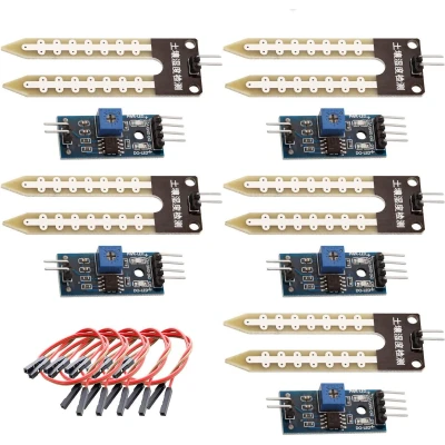 Afbeelding van AZDelivery 5 x Bodemvochtigheidssensor Hygrometer Bodemvochtigheidsmodule compatibel met Arduino Inclusief E Book!