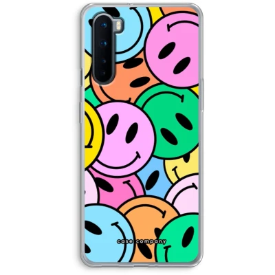 Afbeelding van Case Company® hoesje geschikt voor OnePlus Nord Smiley N1 Soft Cover Telefoonhoesje Bescherming aan alle Kanten en Schermrand
