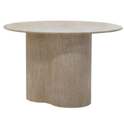 Afbeelding van Giga Meubel Eettafel Organisch Marmer 120x120x76cm Firenze