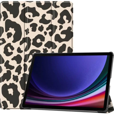 Afbeelding van iMoshion Tablet Hoes Geschikt voor Samsung Galaxy Tab S9 11.0 inch Plus Design Trifold Bookcase Meerkleurig /Leopard