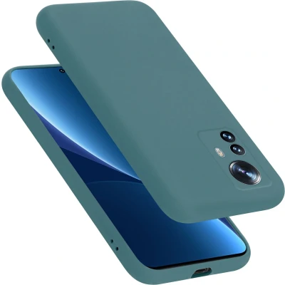 Afbeelding van Cadorabo Hoesje geschikt voor Xiaomi 12 PRO in LIQUID GROEN Beschermhoes gemaakt van flexibel TPU silicone Case Cover