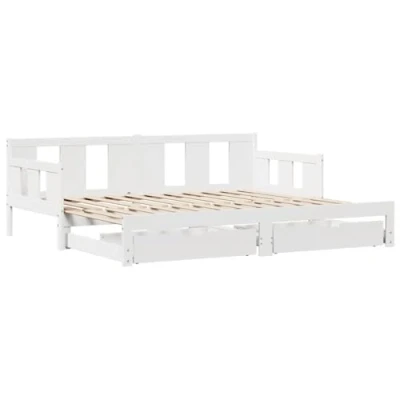 Image de vidaXL lit de jour et gigogne tiroirs 80x200 cm bois pin massif
