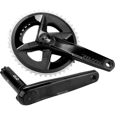 Afbeelding van SRAM Rival AXS D1 Quarq Road DUB Vermogensmeter Krukasset 2 x 12 speed 46/33T, zwart