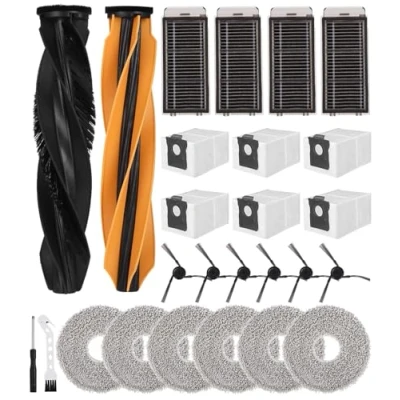 Afbeelding van Tixexo Accessoires pour Dreame X50 Ultra Complete/L50 Pro Ultra/X50 Master,2 Brosse Principale,4 Filtre,6 Lingettes,6 Brosses Latérales,6 Sacs à Poussière, Pièces de Rechange Complete