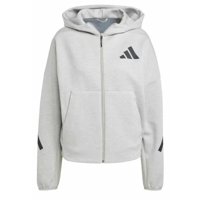 Afbeelding van Adidas Sportswear Z.N.E. Fullzip Sweater met rits, Dames, Maat: Medium, Medium grey heather