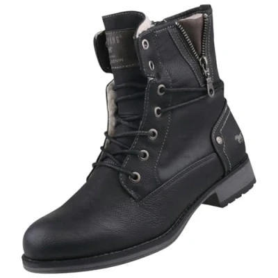 Afbeelding van Mustang Veterboots, Dames, Maat: 37, Schwarz Hoogwaardig imitatieleer