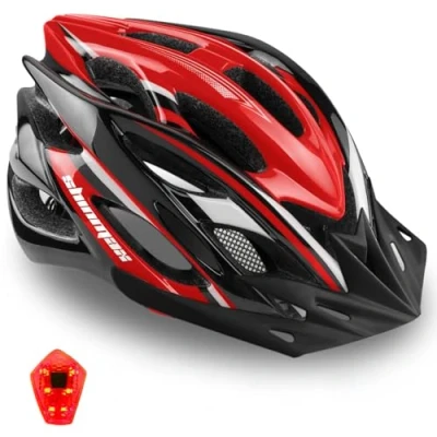 Afbeelding van Shinmax Fietshelm, CE certificaten, Specialized Fietshelm met Veiligheidslicht Integraal Volwassen Verwijderbaar Vizier en Voering.