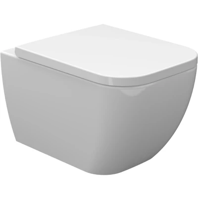 Afbeelding van Wiesbaden Sky wandcloset verkort met toiletzitting softclose en quick release glans wit