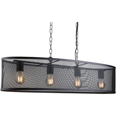 Afbeelding van Hanglamp Fishnet in zwart, 91cm lang