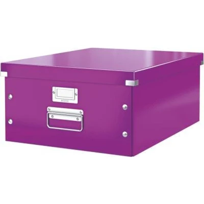 Afbeelding van Leitz WOW Click &amp; Store Grote Opbergdoos 85% Gerecycled Karton Voor A3 Formaten 36.9 x 48.2 cm (BxD) Paars