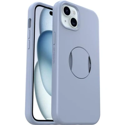 Afbeelding van OtterBox OtterGrip Hoesje Geschikt voor Apple iPhone 15 Plus Compatible met MagSafe Back Cover Blauw