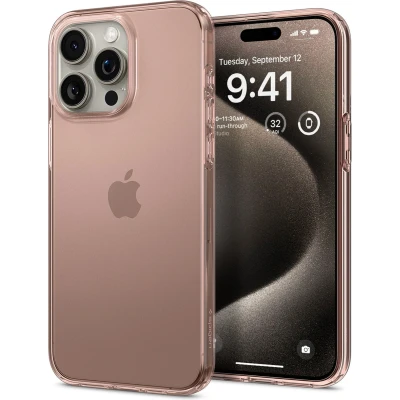 Afbeelding van Spigen Crystal Flex Hoesje Geschikt voor Apple iPhone 15 Pro Max Back Cover TPU Rose