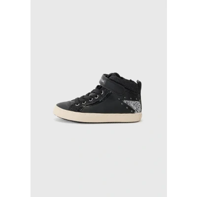 Afbeelding van Geox J Kalispera Girl sneakers voor meisjes, zwart/zilver, Dk maat 25 EU, zwart zilver, EU