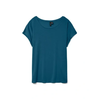 Afbeelding van Vero Moda Vmava Plain TOP Gajrs Tshirt basic, Dames, Maat: XS, Moroccan blue