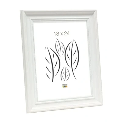 Afbeelding van Deknudt Frames fotolijst S45HF1 wit parelbiesje foto 18x24 cm