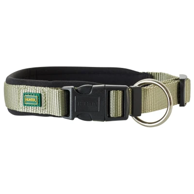 Afbeelding van Hunter Klikhalsband Neopreen Vario Plus Olijfgroen&amp;Zwart Hondenhalsband 55 60x2.5 cm