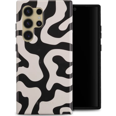 Afbeelding van Selencia Hoesje Geschikt voor Samsung Galaxy S24 Ultra Vivid Backcover Art Wave Black