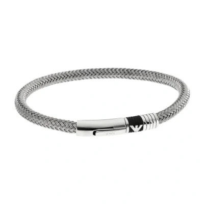 Afbeelding van Emporio Armani heren Armband met logo EGS1623040 in de kleur Zilver, maat: M