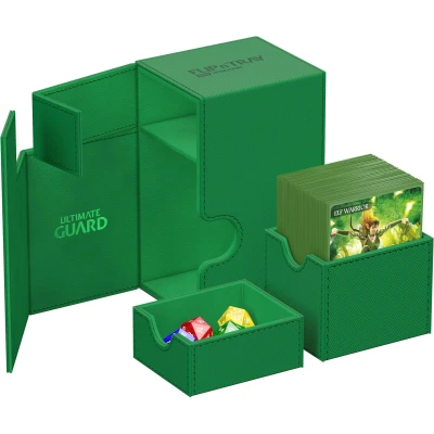 Afbeelding van Ultimate Guard Flip`n`Tray 80+ Monocolor groen