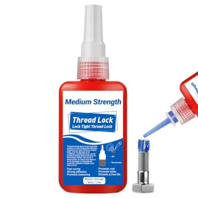Afbeelding van Schroefbeveiliging, 50 ml, gemiddelde sterkte, bouten voor moeren en bouten, voorkomt losraken lekken, stabiel, roestvrij