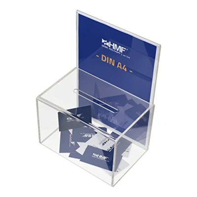 Afbeelding van HMF 46916 Schenkbox van acryl met sleuf, 22 x 15 cm, DIN A4, transparant