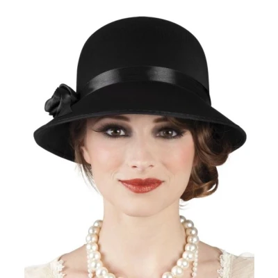 Image de Boland chapeau Charleston dames noir taille unique