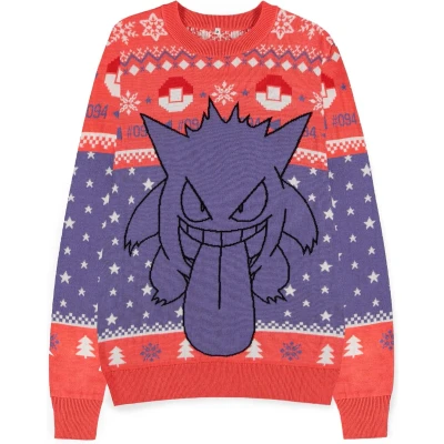 Afbeelding van Pokémon Gengar Kersttrui XS Roze/Paars