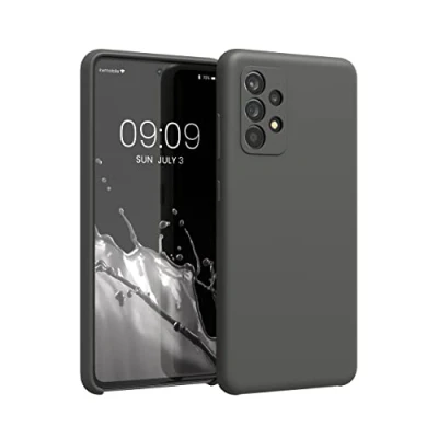 Afbeelding van kwmobile telefoonhoesje geschikt voor Samsung Galaxy A52 / 5G A52s Hoesje met siliconen coating Smartphone case in mat zwart