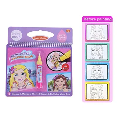 Afbeelding van Kleurboek, tekening om in te kleuren, herbruikbaar, met water, magisch, doodle, een magische pen, cadeaus voor kinderen de onderleeftijd