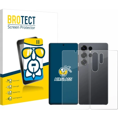 Afbeelding van BROTECT Screenprotector voor Samsung Galaxy S25 Ultra (Voor+Achter) Folie Beschermfolie Beschermglas transparant