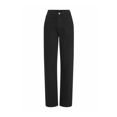 Afbeelding van VILA HIGH Waist Straight leg jeans, Dames, Maat: 34x30, Black denim