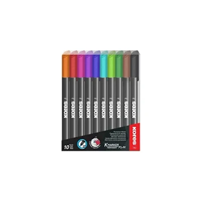 Image de Marqueurs Pointes Fines X 10 Assortiments Kores