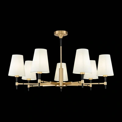 Afbeelding van Maytoni Zaragoza kroonluchter 7 lamps textiel kap