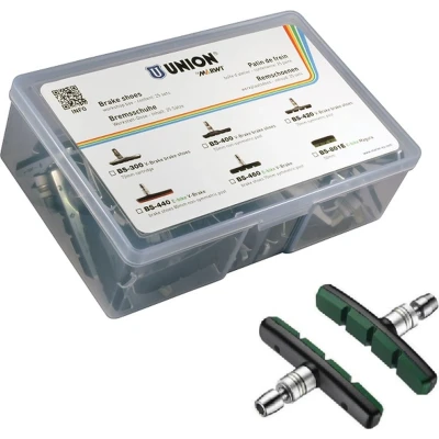 Afbeelding van Union bs 460 remschoenen v brake (e bike) 75mm per 25 sets
