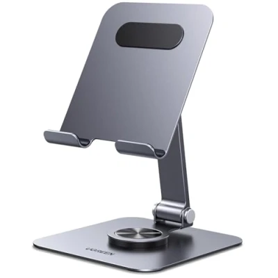 Afbeelding van UGREEN Tabletstandaard, verstelbaar, 360 graden draaibaar, opvouwbare telefoonhouder van aluminium, compatibel met iPhone 16 iPad Pro Air Mini 12,9 11 inch Galaxy Tab A9 S9 A8 S8 Redmi Pad
