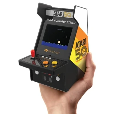 Image de Console rétrogaming Just For Games Micro Player PRO Atari 50th Anniversary 100 jeux en 1 Noir et Orange
