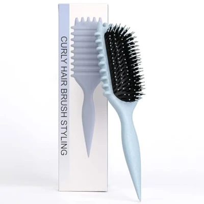 Image de Brosse Bounce Bounce, Curly Hair Brush, à Boucle de Rebond, Cheveux Bouclés Poils Sanglier (C)