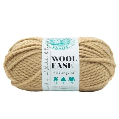 Afbeelding van Lion Brand Yarn Company Wool Ease 640 127 dikke en snelle wollen bol, pinda&#039;s, eenheidsmaat
