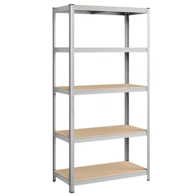 Afbeelding van Robuuste Opbergplanken Set van 2, 200 x 100 50 cm Zilver