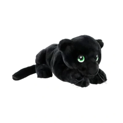 Afbeelding van Keel Toys KEELECO SE2231 Pluche dier, 100% gerecycled, milieuvriendelijk speelgoed voor kinderen, zwarte panter, 25 cm