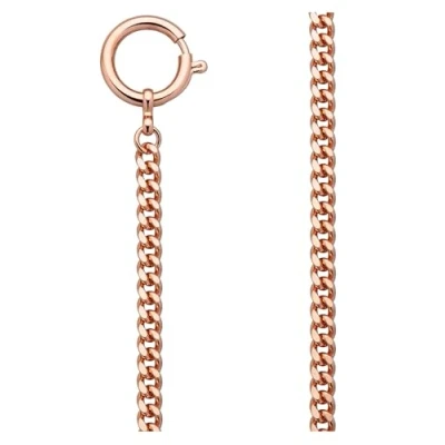 Afbeelding van REGENT zakhorloge ketting voor met karabijnhaak en veerring in verschillende varianten, Ps 03 roségoud 6 mm