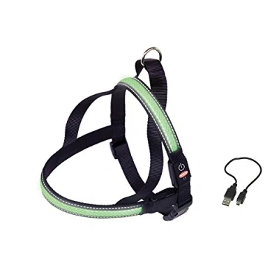 Afbeelding van Nobby Lichtgevende Tuig Hond Groen Buikband: 50 tot 65 cm Borstband: 48